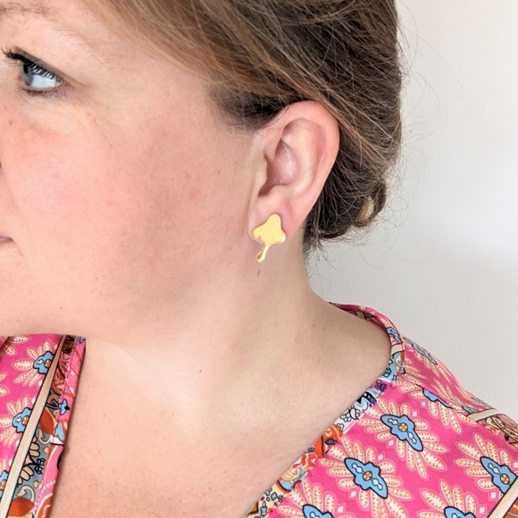 Mirror Drip Studs | Hypoallergenic - Picture 4 of 16